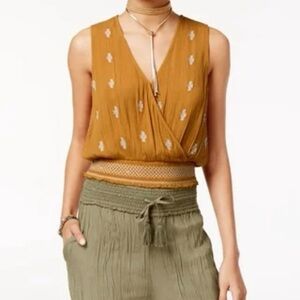 American Rag Mustard Sleeveless Blouse